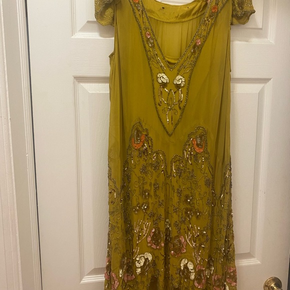 FREE PEOPLE MAGIC GARDEN PARTY DRESS 20s Flapper ART DECO Sequin Embellished S - Picture 5 of 16